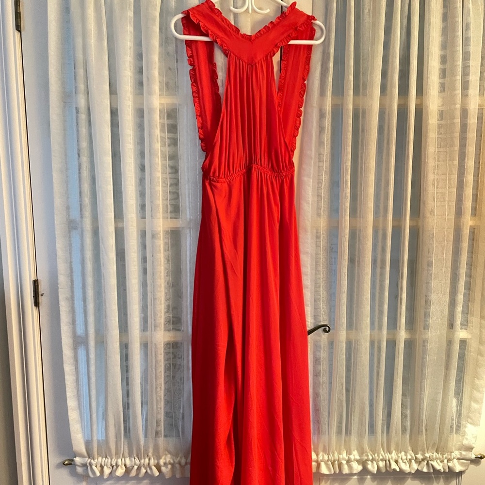 backless red gorgeous dress